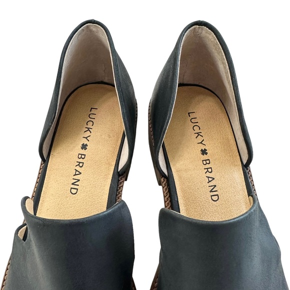 Lucky Brand Gennifa Black Leather Cutout Pump Size 6M - Picture 10 of 16